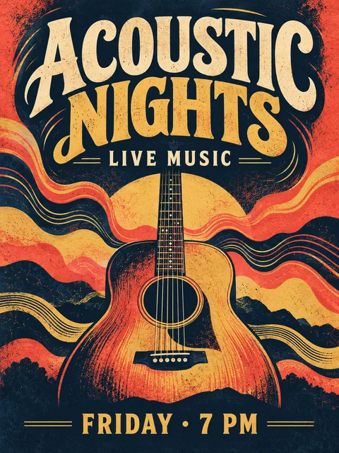 Live Music Poster - BySky studio example