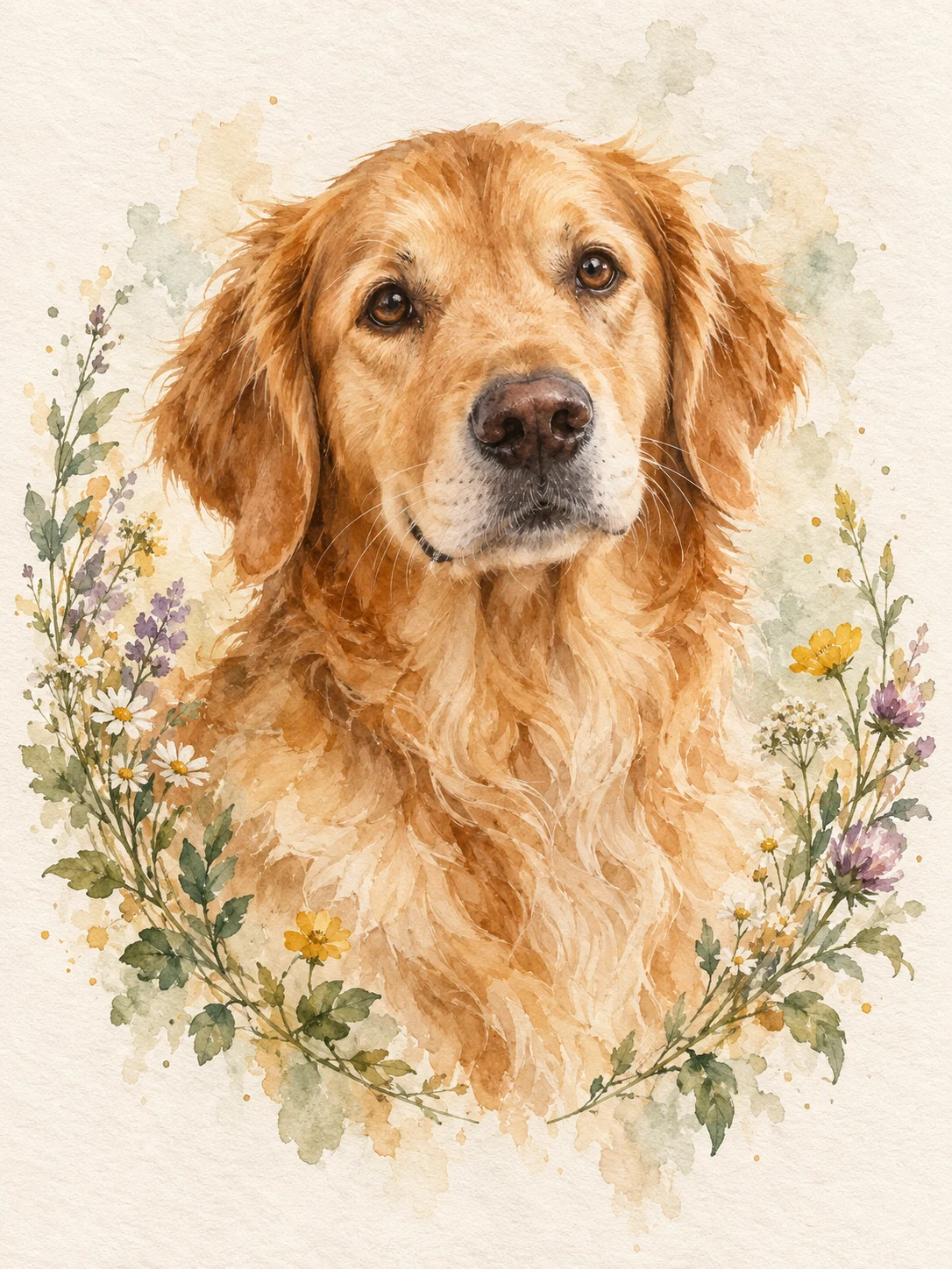 Watercolor Pet Portrait - BySky studio example